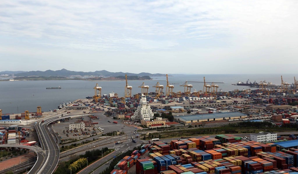 The ship docked in the port of Dalian on Saturday, more than a month after it arrived off China’s coast. Photo: ImagineChina