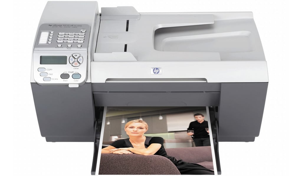 The HP Officejet 5510 all-in-one printer with fax function. HP issued a patch for its products before a report on hacking vulnerabilities was published by Israel-based software company Check Point. Photo: Handout