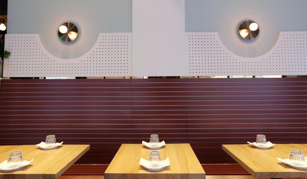 Elementary’s school-style tables. Photo: Felix Wong