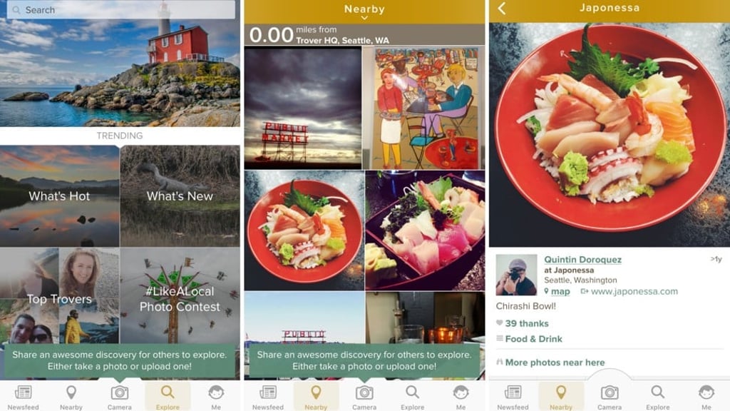 If you like the idea of doing your trip research by looking at photos, then Trover is for you.