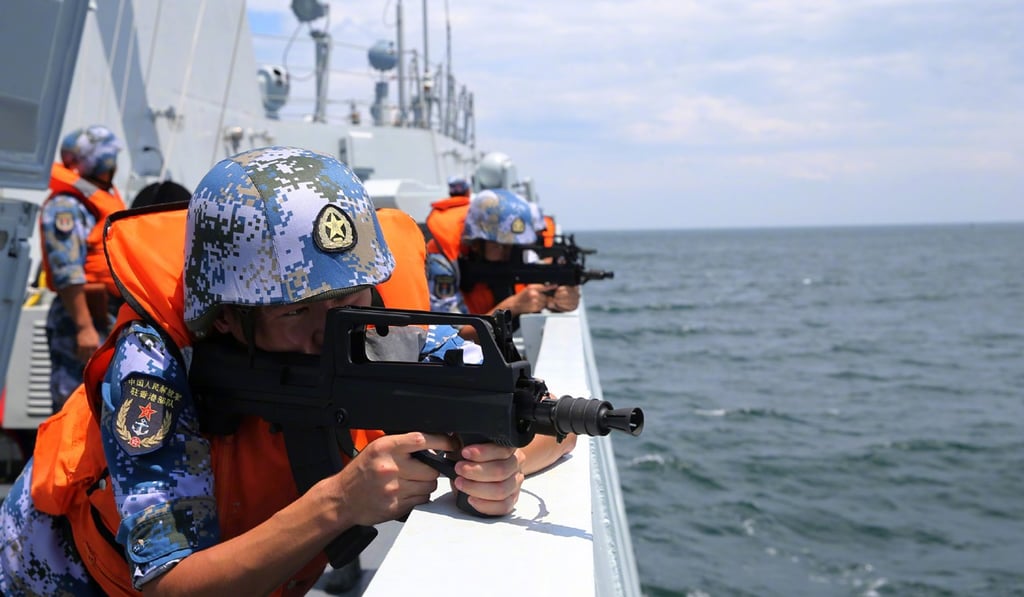 The exercise was held in the East Lamma Channel on Thursday. Photo: Handout The exercise was held in the East Lamma Channel on Thursday. Photo: Handout