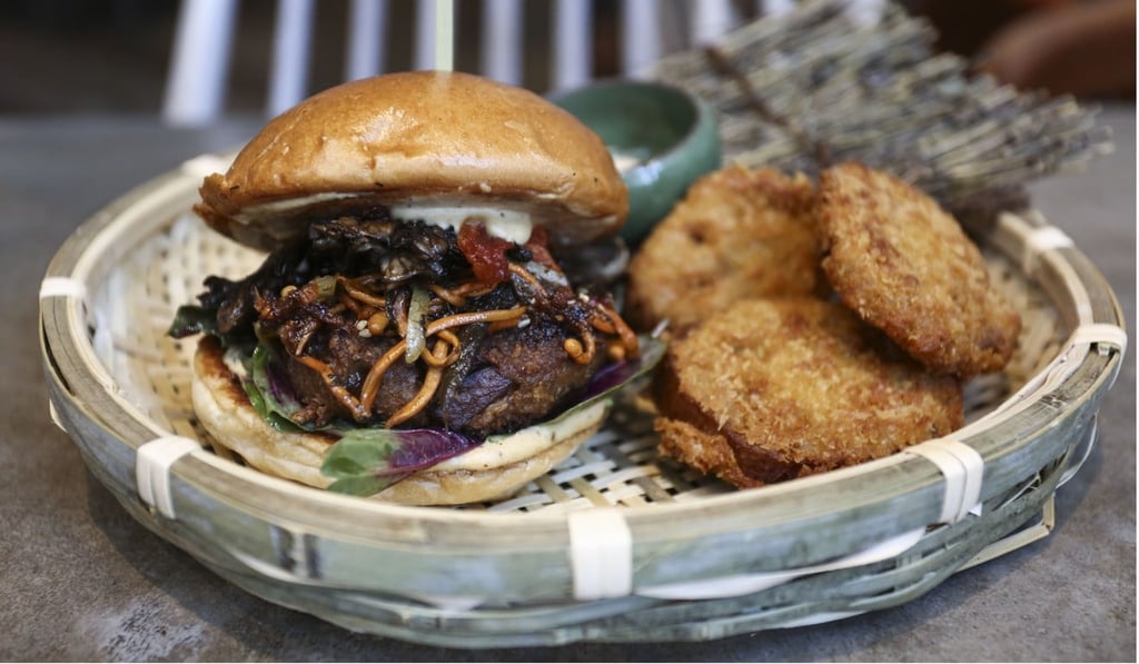 A vegan burger using Beyond Burger patty at Grassroots Pantry. Photo: Jonathan Wong