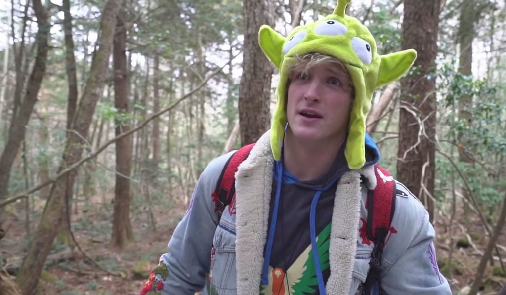 Logan Paul in Japan’s suicide forest. Photo: YouTube/Logan Paul