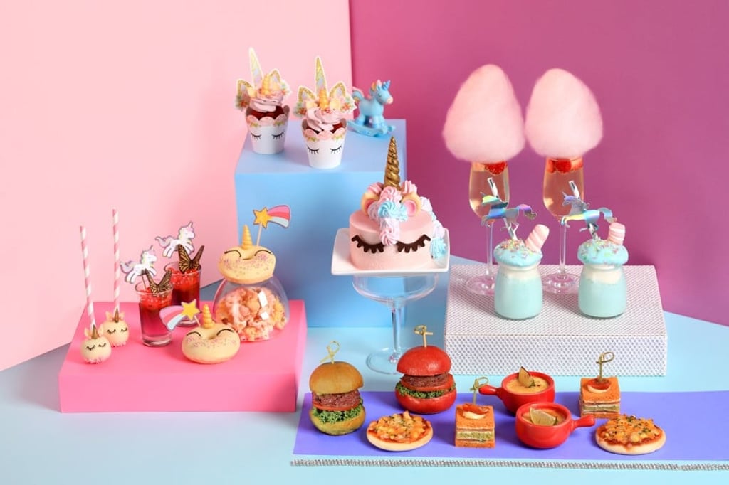 The Mira Hong Kong’s unicorn afternoon tea party offers a mouth-watering selection of treats. The Mira Hong Kong’s unicorn afternoon tea party offers a mouth-watering selection of treats.