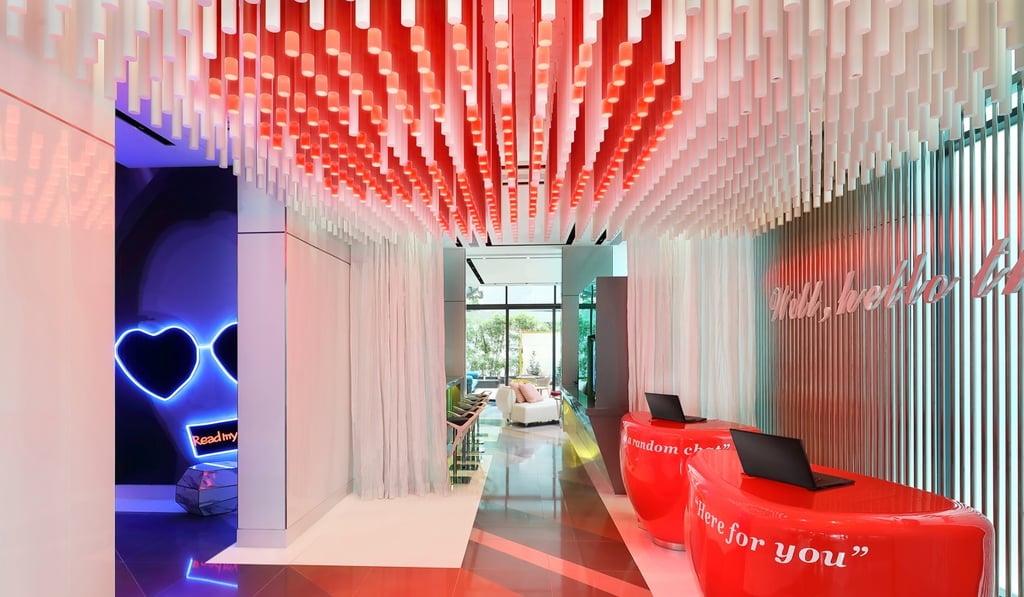 Oakwood Studios Singapore’s front desk appeals to millennial customers.