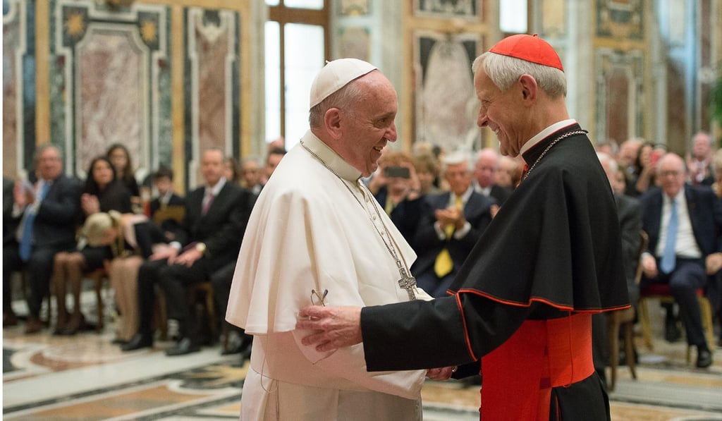 In this April 17, 2015, file photo, Pope Francis, left, talks with Papal Foundation Chairman Cardinal Donald Wuerl, Archbishop of Washington. On Tuesday, a Pennsylvania grand jury accused Cardinal Wuerl of helping to protect abusive priests when he was Pittsburgh's bishop. Photo: AP