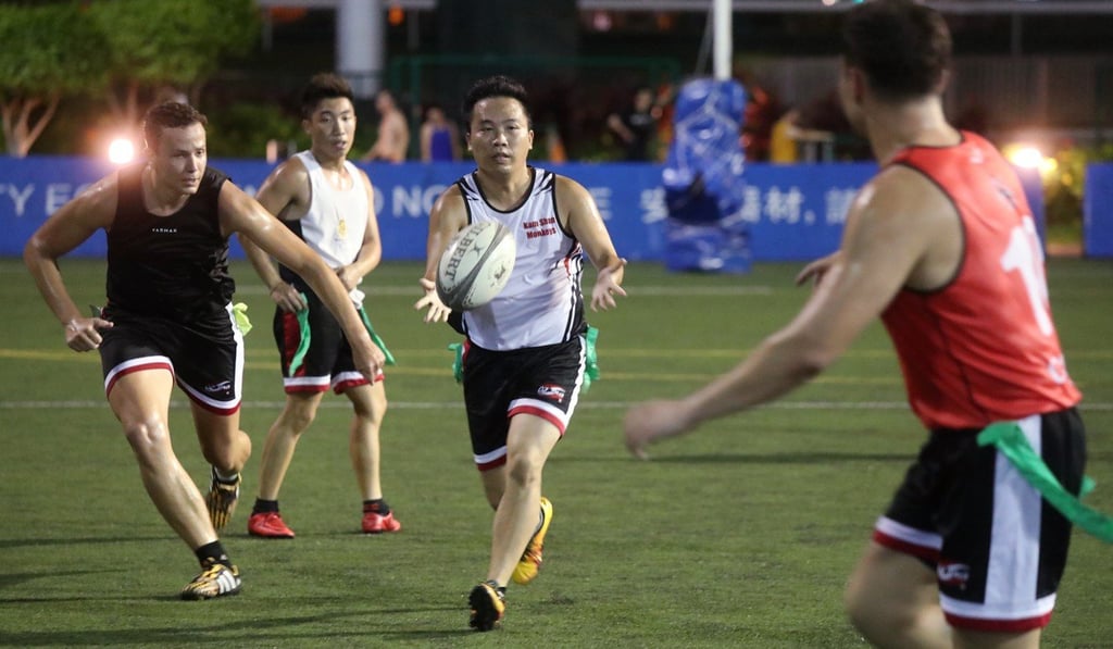 Tag is a non-contact sport that requires defenders to rip their opponent’s Velcro tags off.