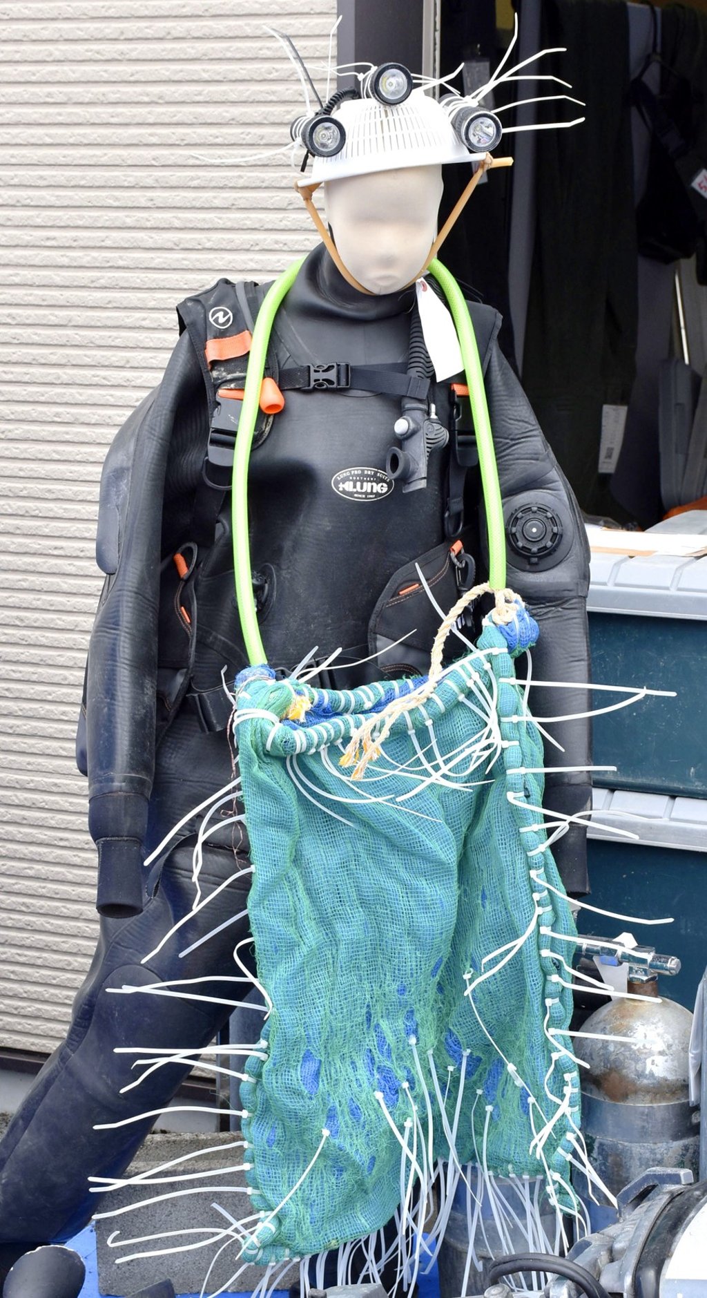 Diving gear used for sea cucumber poaching, confiscated by local police. Photo: Kyodo