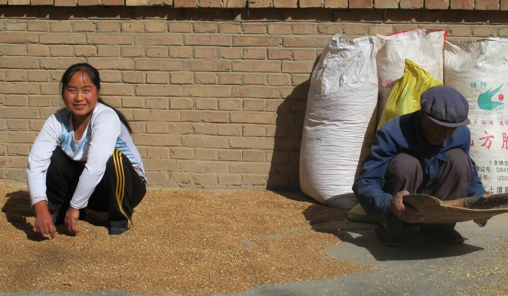 Ma Baijuan takes time out with her father in 2012 in the Chinese documentary A Way Out. Photo: Handout.