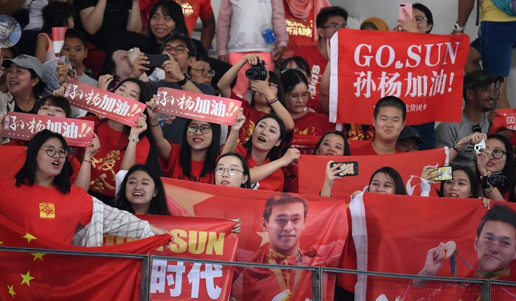 Sun Yang has many fans in Jakarta. Photo: AFP