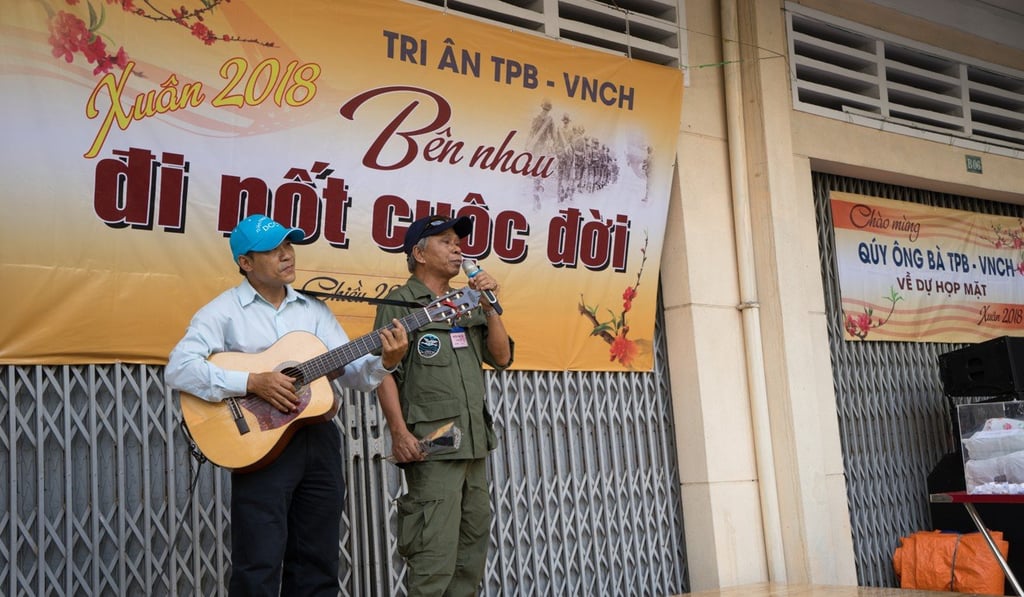 A veteran of the defeated South Vietnamese army attends the rally hosted by Father Anton. Photo: Bennett Murray A veteran of the defeated South Vietnamese army attends the rally hosted by Father Anton. Photo: Bennett Murray