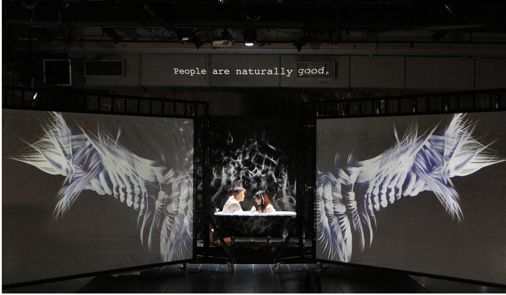 The scene from the opera ‘Angel’s Bone by Chinese-born composer Du Yun, combining numerous forms of art, including pop, chamber music, electronic rock, cabaret and video – won the Pulitzer prize for music in 2017. Photo: Cory Weaver The scene from the opera ‘Angel’s Bone by Chinese-born composer Du Yun, combining numerous forms of art, including pop, chamber music, electronic rock, cabaret and video – won the Pulitzer prize for music in 2017. Photo: Cory Weaver