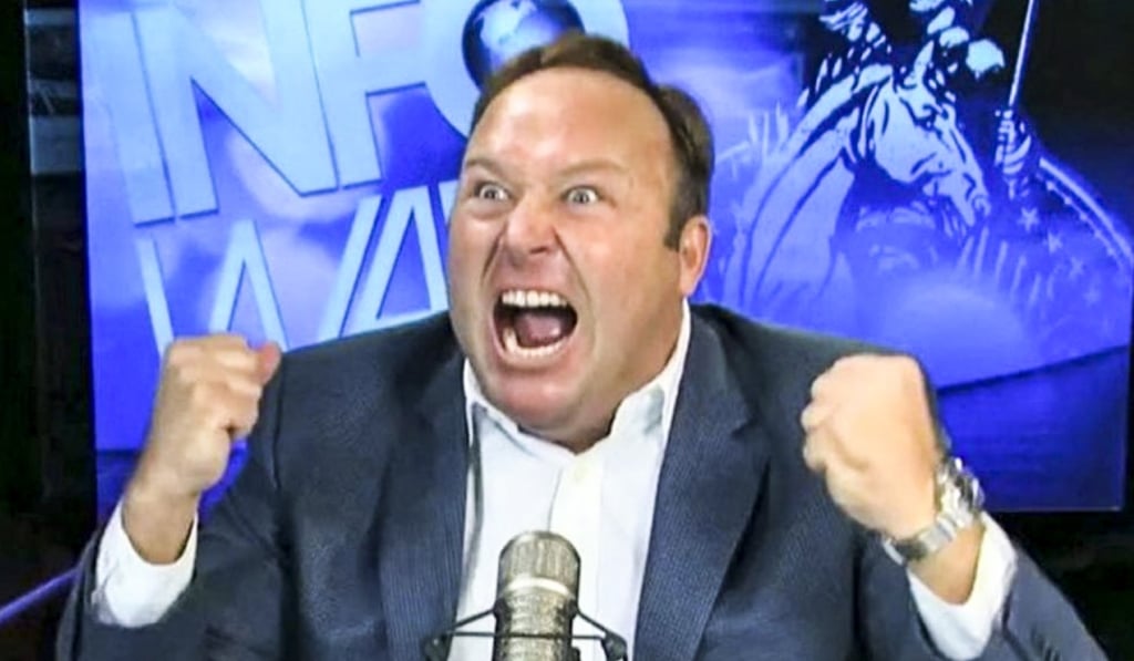 American radio host Alex Jones is a controversial conspiracy theorist. Photo: YouTube
