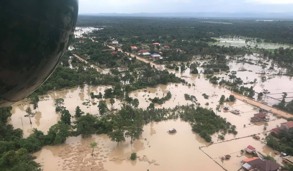 The fatal collapse of the Xe-Pian Xe-Namnoy hydroelectric dam saw 5 billion cubic litres of water flood the Attapeu region. Photo: AFP The fatal collapse of the Xe-Pian Xe-Namnoy hydroelectric dam saw 5 billion cubic litres of water flood the Attapeu region. Photo: AFP