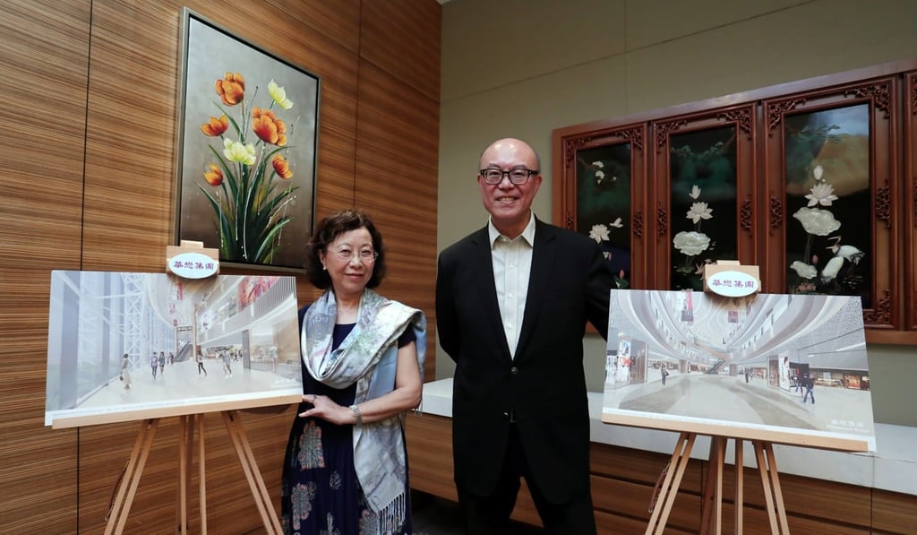 Molly Kung (left), executive director at Chinachem Group and CEO Donald Choi. The company is the biggest retail landlord in Tsuen Wan. Photo: Jonathan Wong
