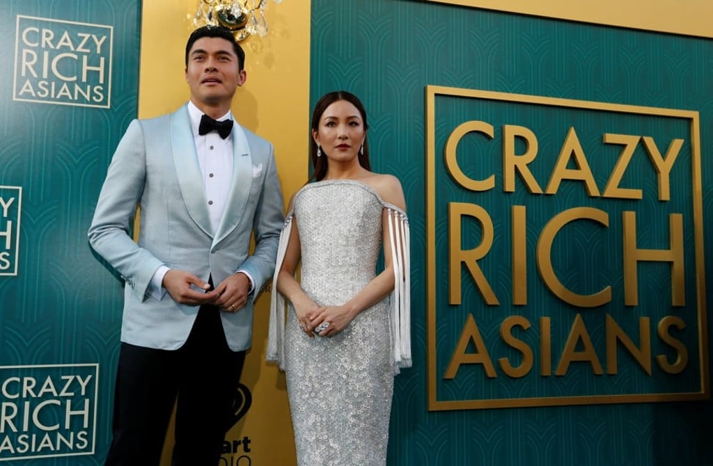 The movie’s Asian cast is headed by Henry Golding and Constance Wu, seen here at the movie’s Los Angeles premiere. Photo: Reuters