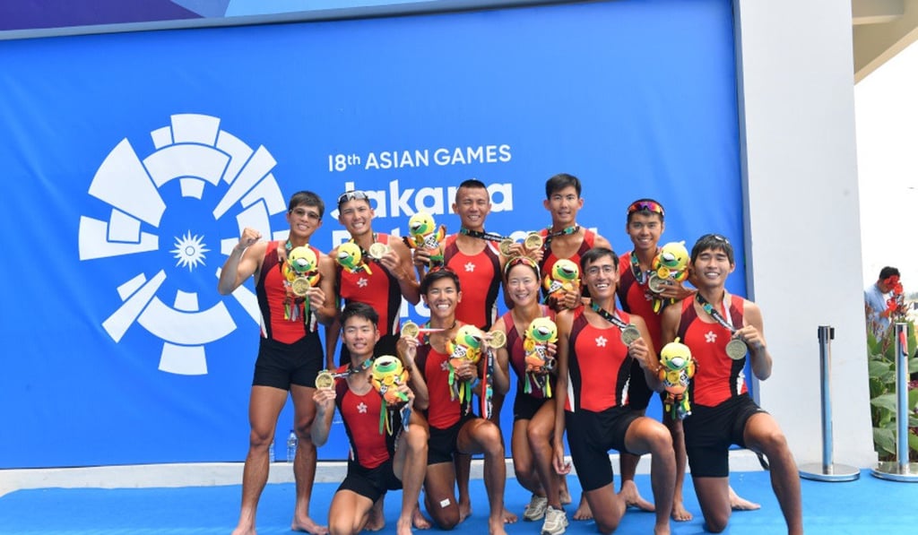 Hong Kong's medal-winning rowers. Photo: HKSF&OC