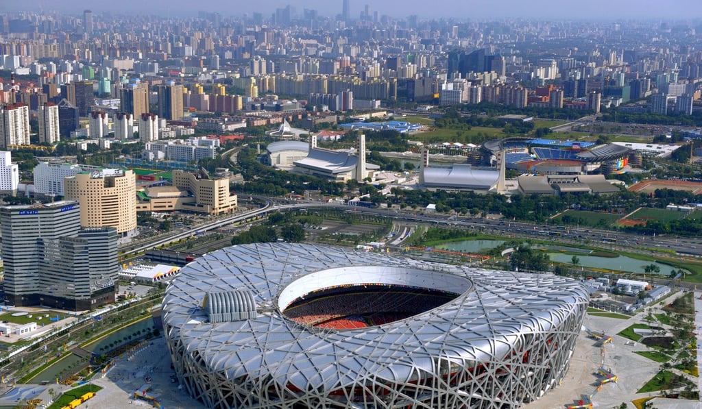 The Bird's Nest stadium on the Olympic Green ahead of the Beijing 2008 Olympics. Investment that year was bloated by a rash of projects linked to the Games. Photo: AFP