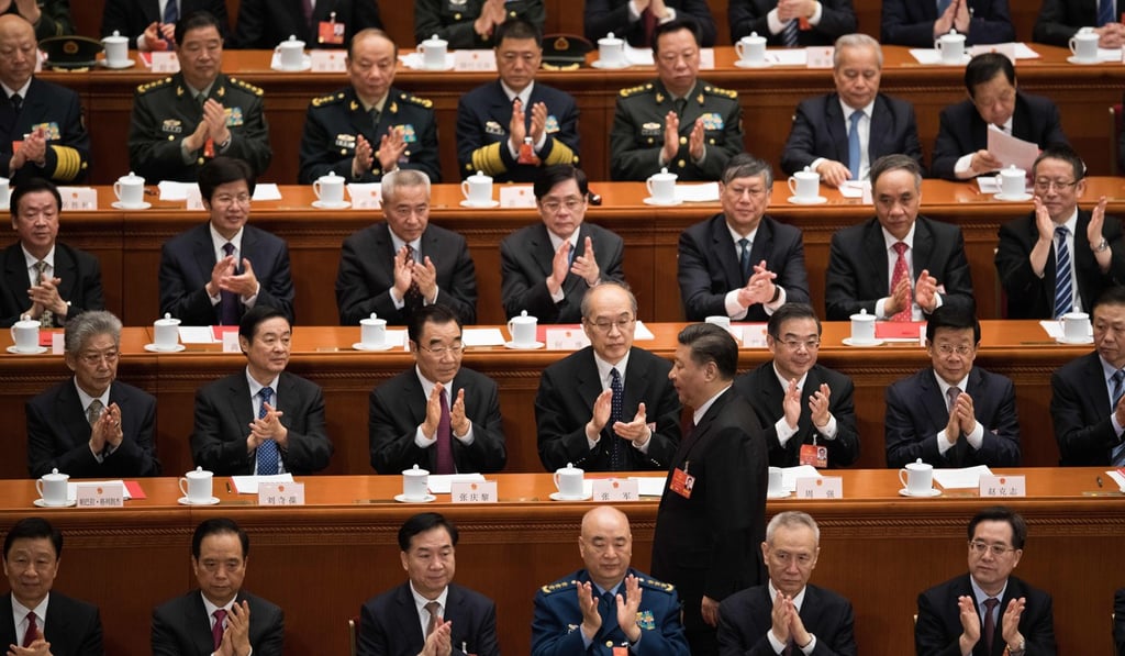 President Xi Jinping prepares to give a speech to the National People's Congress at the Great Hall of the People in Beijing. Photo: AFP