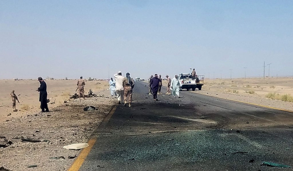 The suicide attack on August 11 in southwest Pakistan targeted a bus carrying Chinese engineers, wounding at least five people including two Chinese nationals. Photo: AFP The suicide attack on August 11 in southwest Pakistan targeted a bus carrying Chinese engineers, wounding at least five people including two Chinese nationals. Photo: AFP