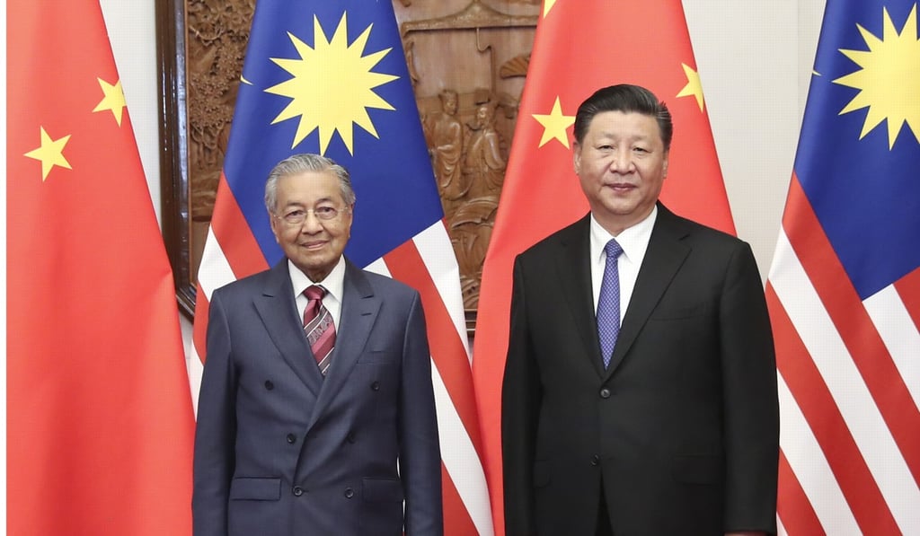 Malaysian Prime Minister Mahathir Mohamad with Chinese President Xi Jinping. Photo: Xinhua