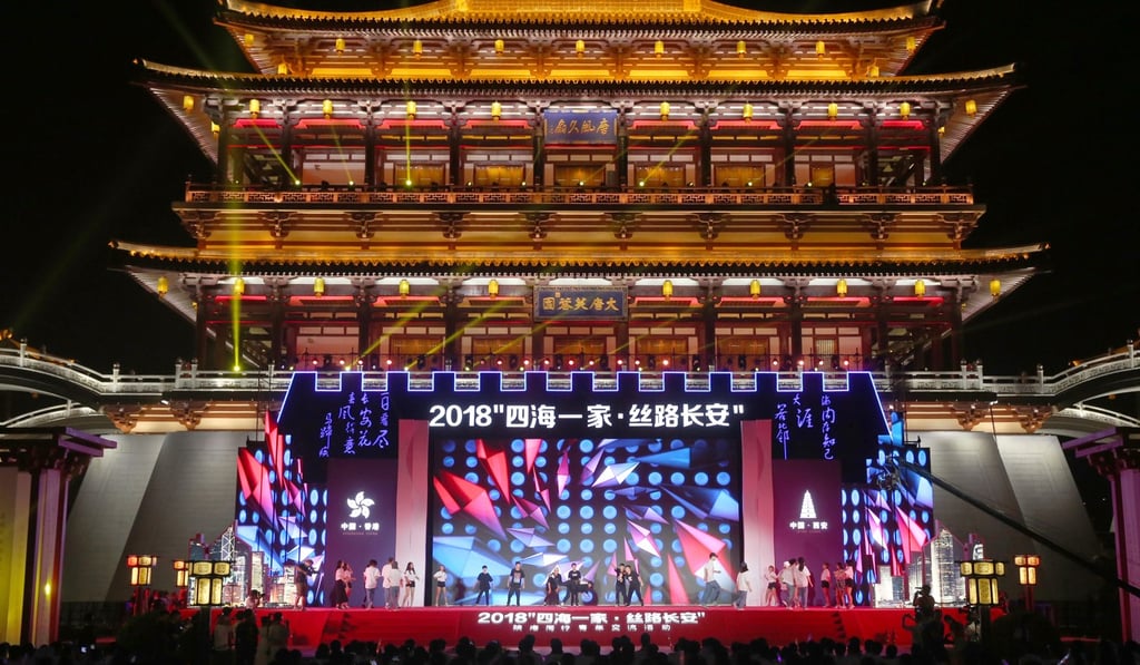 A concert is held at Tang Paradise, a theme park built based on Tang dynasty culture. Photo: New Home Association A concert is held at Tang Paradise, a theme park built based on Tang dynasty culture. Photo: New Home Association