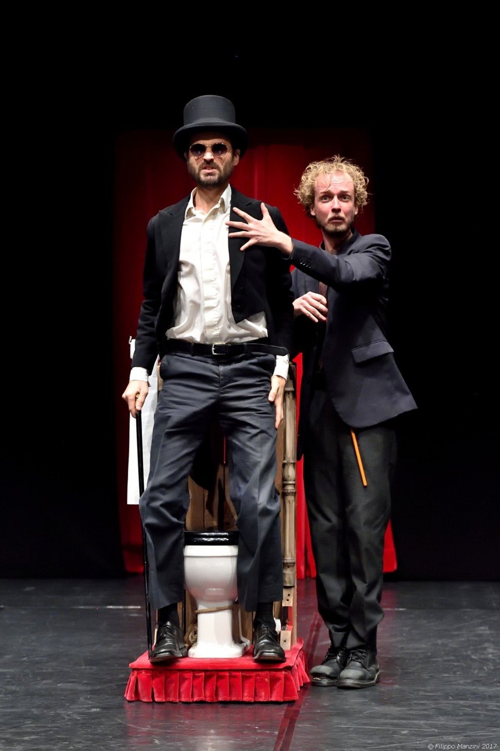 A scene from ‘The Underground: A Response to Dostoevsky’, by Thomas Richards, which is based on Fyodor Dostoevsky’s 1864 novella ‘Notes from the Underground’. Photo by Filippo Manzini