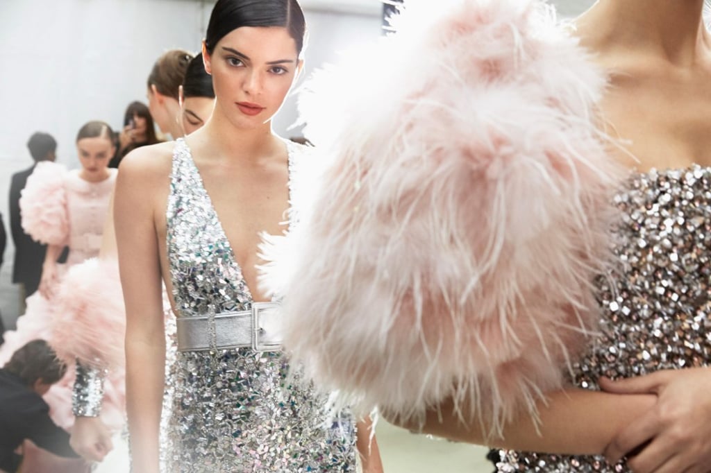 Kendall Jenner backstage at the spring/summer 2017 Haute Couture show. Photo: Benoit Peverelli