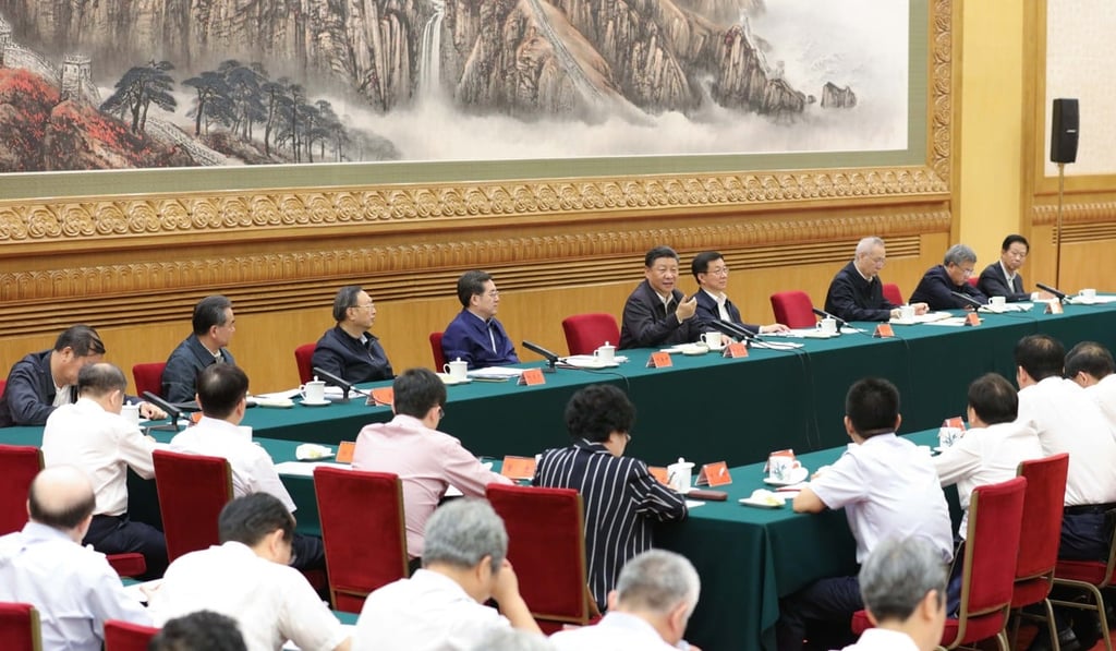Xi Jinping (centre) said the belt and road strategy “is an open and inclusive process”. Photo: Xinhua Xi Jinping (centre) said the belt and road strategy “is an open and inclusive process”. Photo: Xinhua