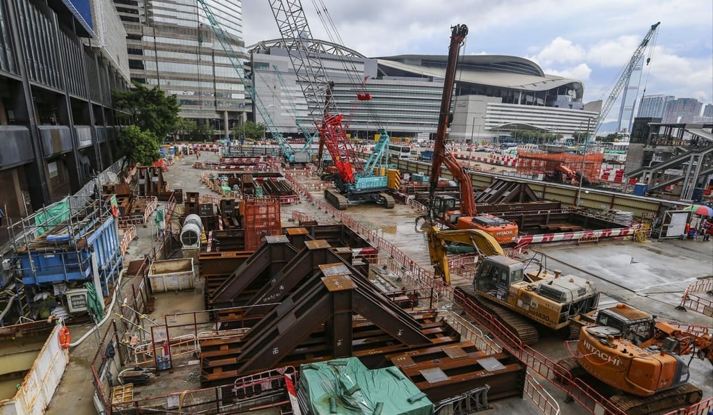 The future Exhibition Centre station was the most affected. Photo: Dickson Lee