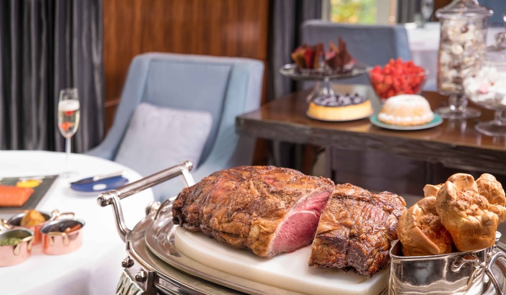 Sunday roast at the Mandarin Oriental is carved table-side.