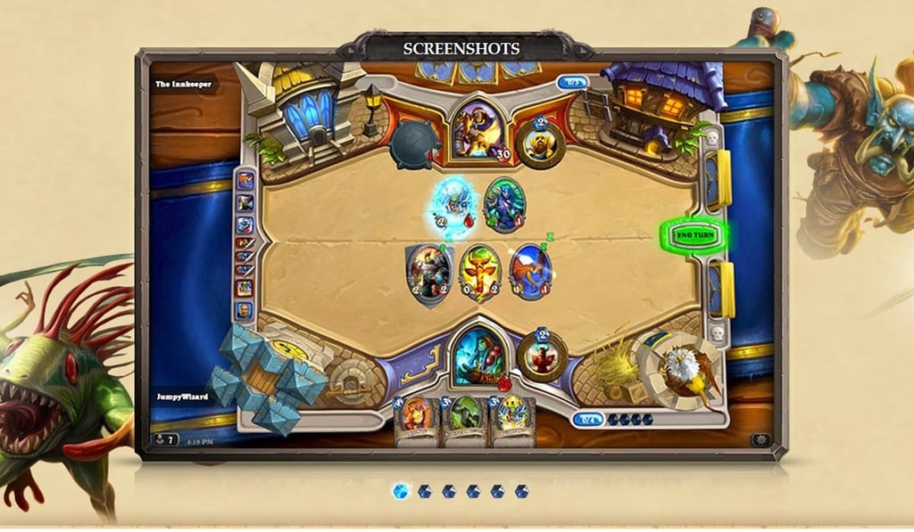 Hearthstone interface. Hearthstone interface.