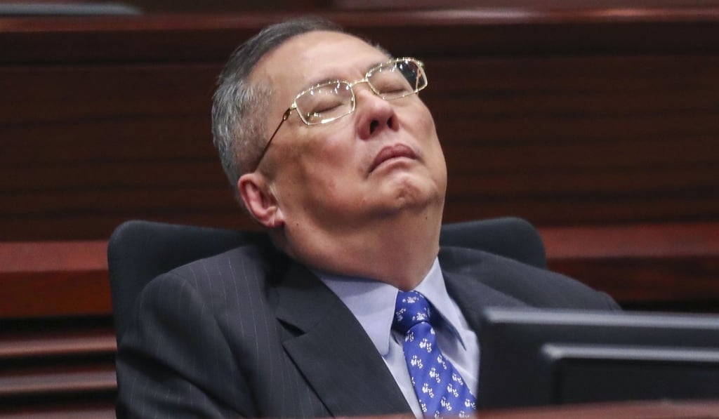 Lawmaker Tommy Cheung attends a Legislative Council meeting in May 2018. The Liberal Party chairman opposes a government proposal to increase statutory paternity leave from three days to five, claiming the benefit itself should not even exist, as demands for more would be “never-ending”. Photo: K. Y. Cheng