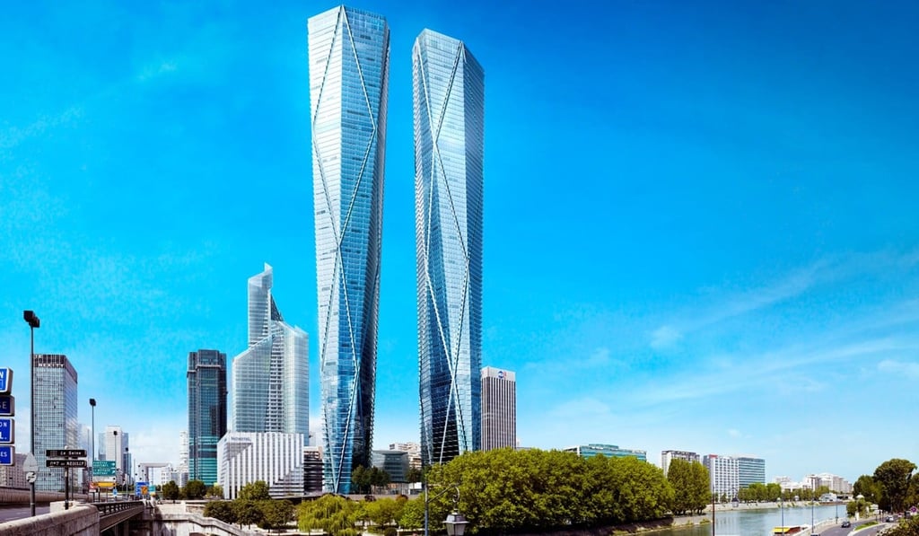 An artist’s impression of the giant Hermitage Plaza towers designed by British architect Norman Foster, in La Defense near Paris. Photo: Reuters/Groupe Hermitage/Foster + Partners