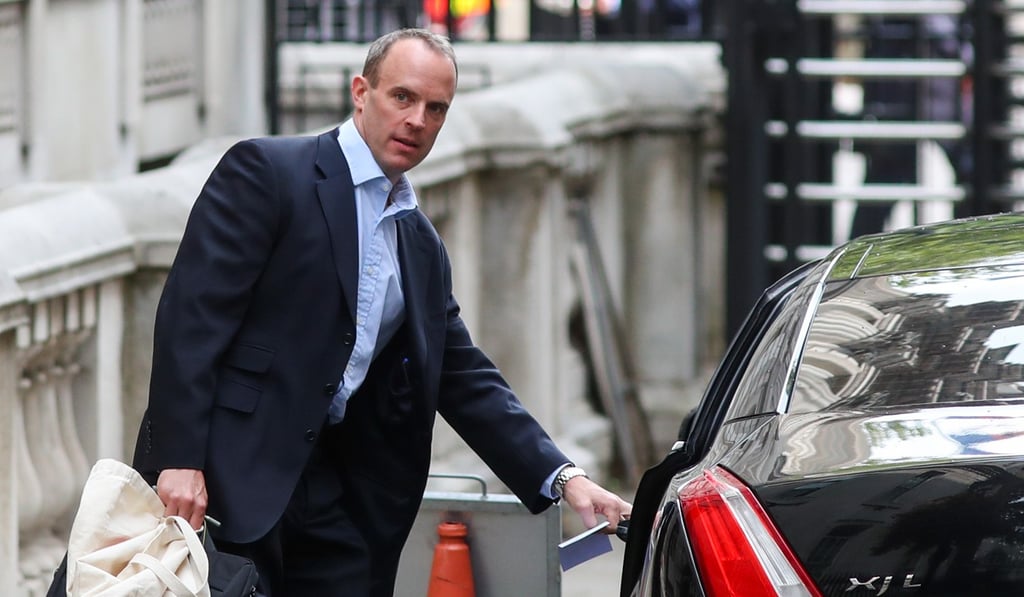 UK Brexit secretary Dominic Raab outside his office in Downing Street. Photo: Bloomberg UK Brexit secretary Dominic Raab outside his office in Downing Street. Photo: Bloomberg
