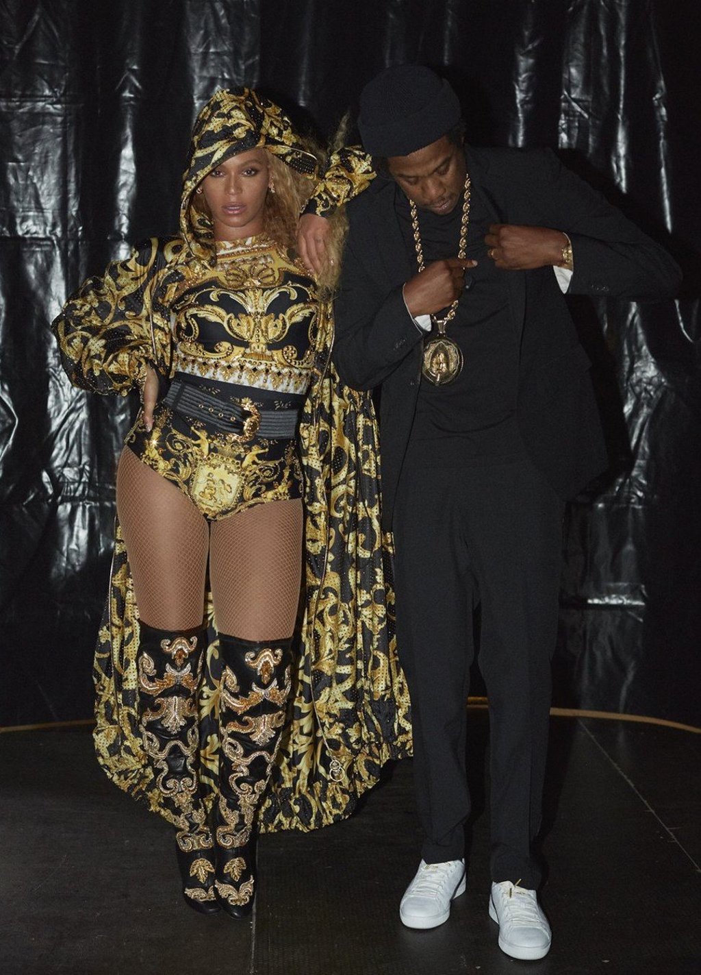 Beyoncé, who celebrates her 37th birthday today, with her husband Jay-Z.