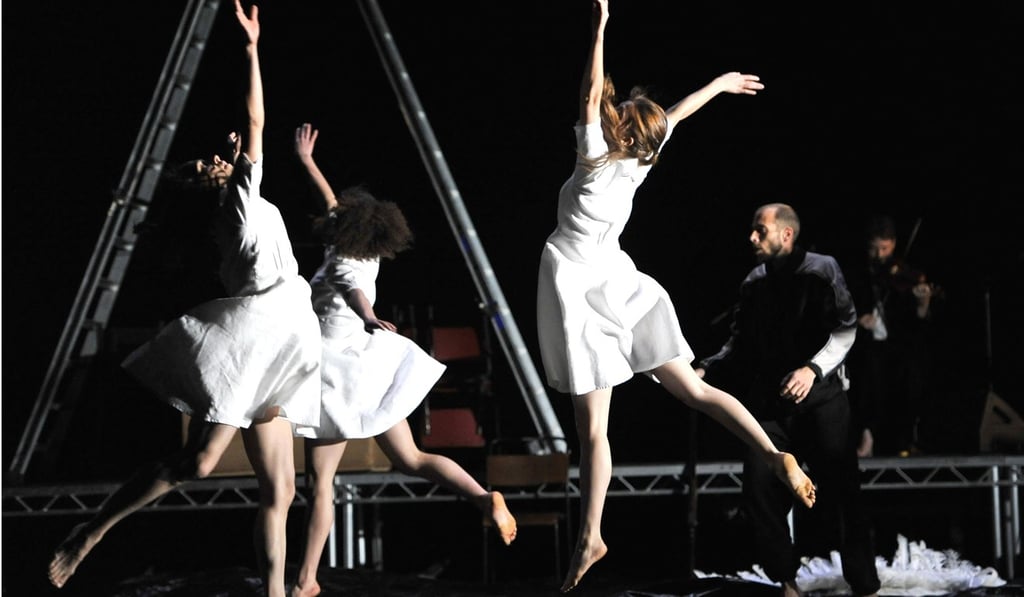 A scene from the ‘Swan Lake/Loch na hEala’ production by the Irish theatre dance company Teac Damsa.