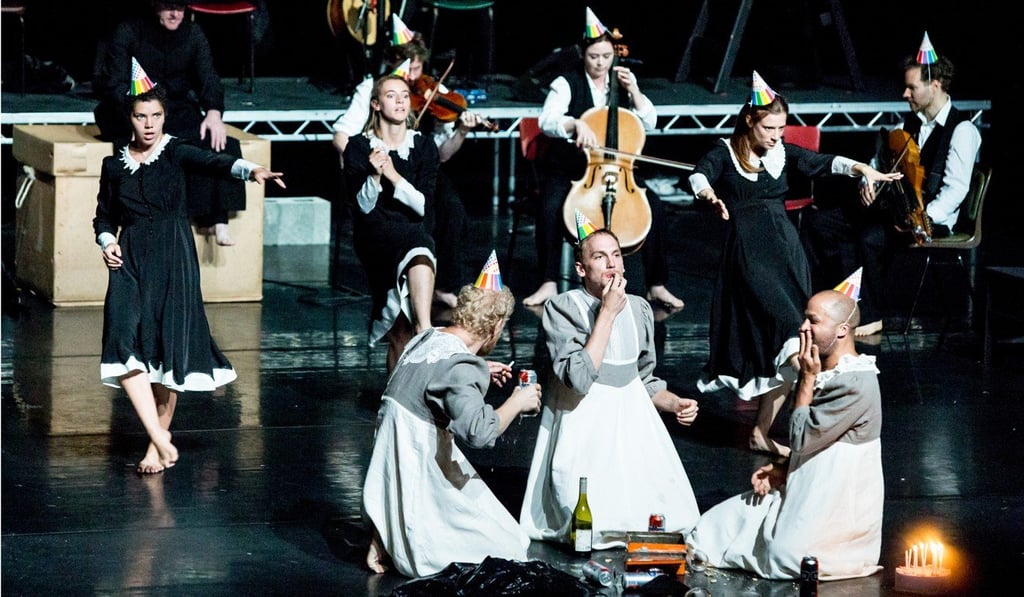 A scene from the Irish theatre dance company Teac Damsa’s acclaimed ‘Swan Lake/ Loch na hEala’.