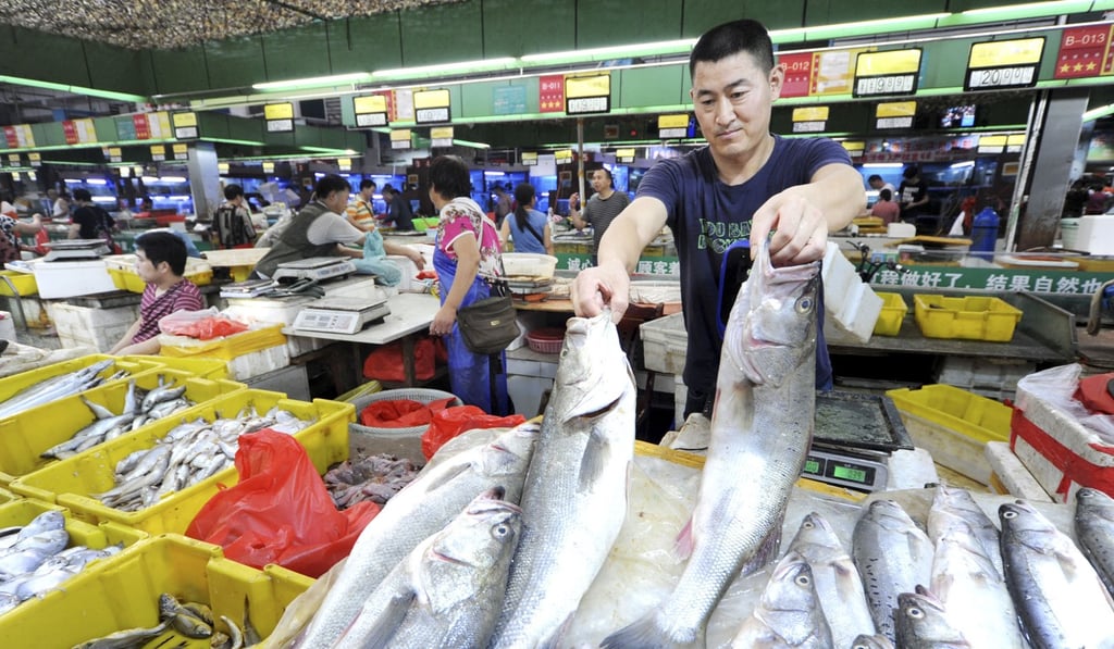A seafood market in Lianyungang City, China. Photo: Xinhua