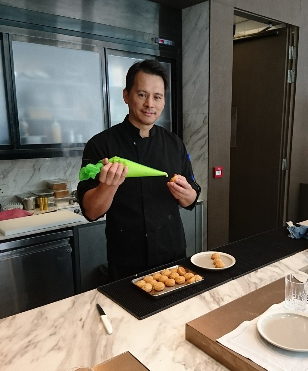 At Cobo House, pastry sous chef Chung Woon-cheong, says its signature sweet Pop Mountain has a special and attractive shape.