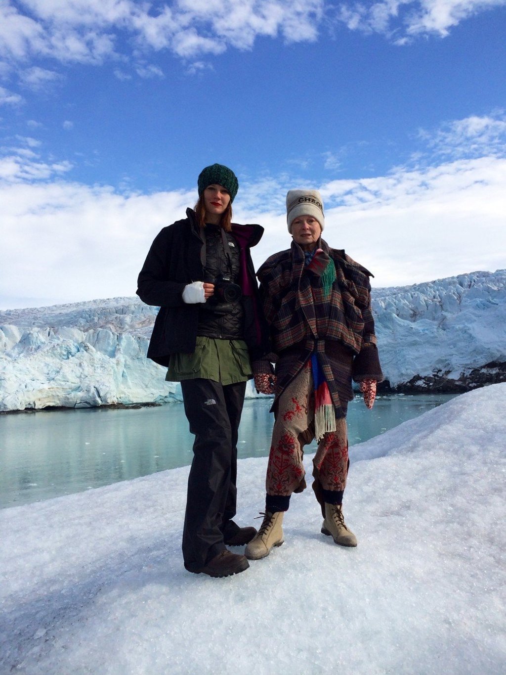 Filmmaker Lorna Tucker with Westwood. Filmmaker Lorna Tucker with Westwood.