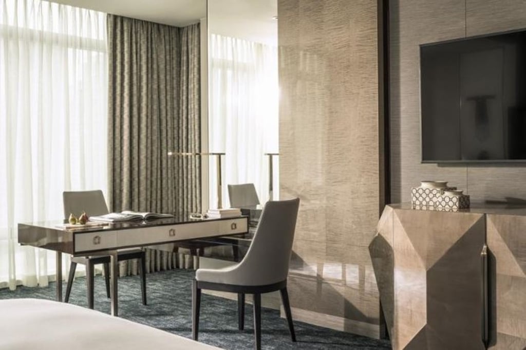 The Club Premier Park-View Room at the Four Seasons Hotel Kuala Lumpur is lavishly furnished and equipped.
