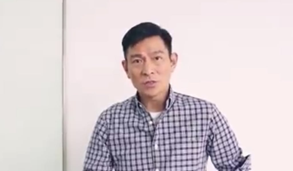 Andy Lau, in a Facebook video clip uploaded after a knife attack on a mainland man queuing for tickets to his concert, calls on police to step up patrols and asks fans to stay safe. Photo: Facebook