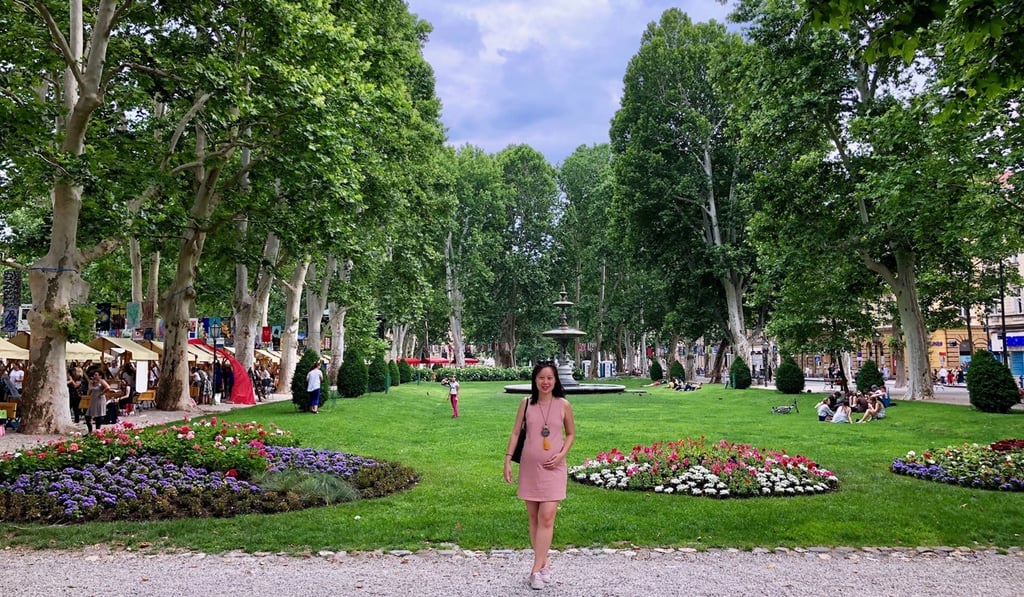 Jeanne Tai in Zrinjevac Park, Zagreb.