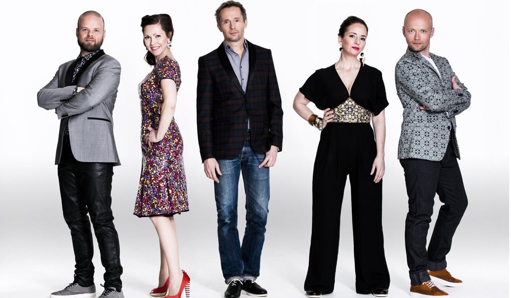 The Real Group, from Sweden – featuring the current line-up of soprano Emma Nilsdotter, alto Lisa Östergren, tenor Anders Edenroth, baritone Morten Vinther and bass Janis Strazdins – has been performing a cappella since 1984. The Real Group, from Sweden – featuring the current line-up of soprano Emma Nilsdotter, alto Lisa Östergren, tenor Anders Edenroth, baritone Morten Vinther and bass Janis Strazdins – has been performing a cappella since 1984.