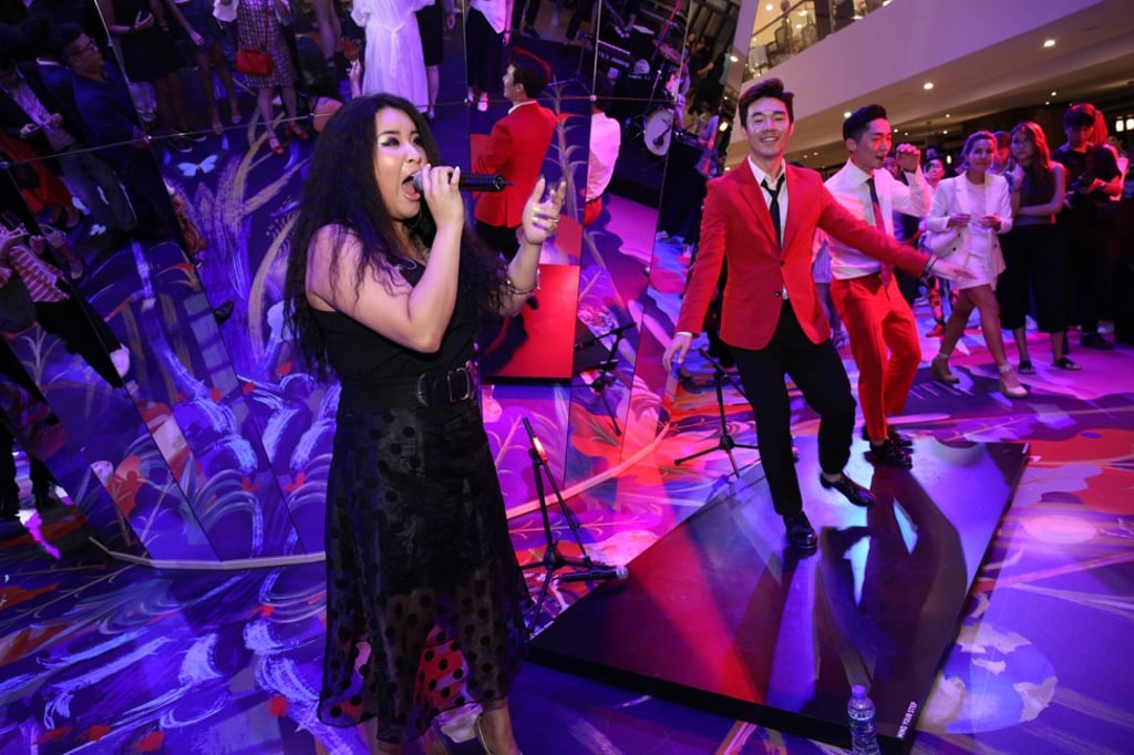 The band from Seoul bar Get all Right entertains guests. The band from Seoul bar Get all Right entertains guests.