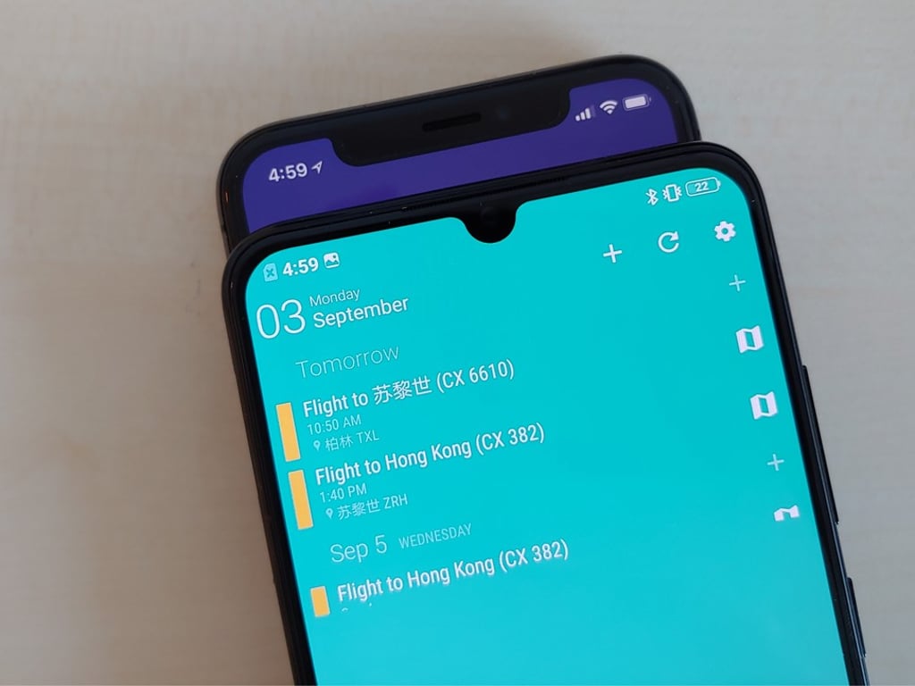 The Vivo V11 has a smaller notch, especially compared to the notch of the iPhone X. Photo: Ben Sin The Vivo V11 has a smaller notch, especially compared to the notch of the iPhone X. Photo: Ben Sin
