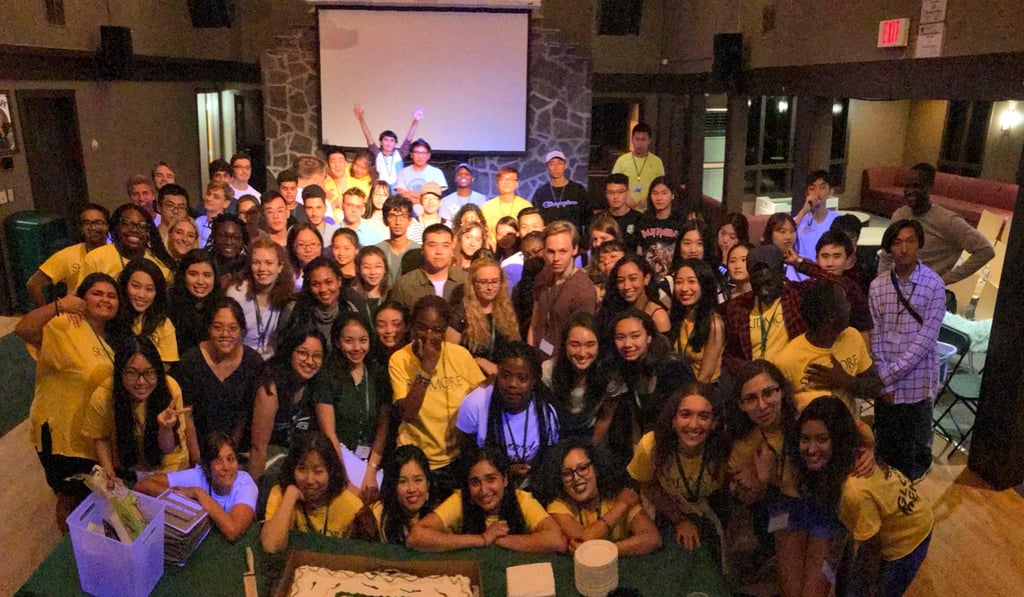 Yifan Zhang’s new classmates during an orientation event at Skidmore College in New York. Photo: SCMP