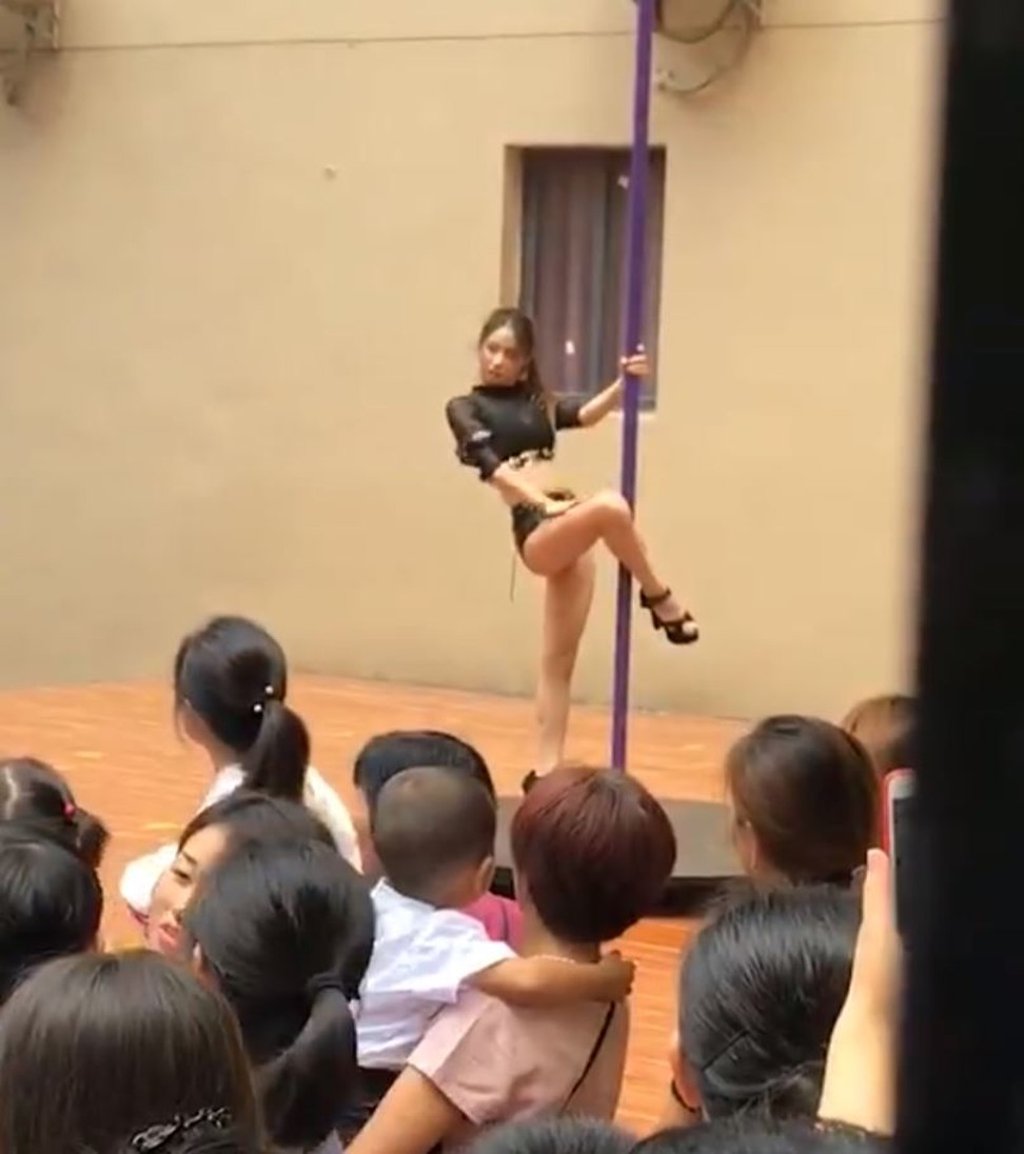 The kindergarten’s headmaster apologised for allowing a pole dancer to perform on the opening day. Photo: @mstandaert via Twitter