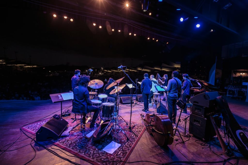 Jazz trumpeter Ambrose Akinmusire and his band perform at the 2015 Monterey Jazz Festival.